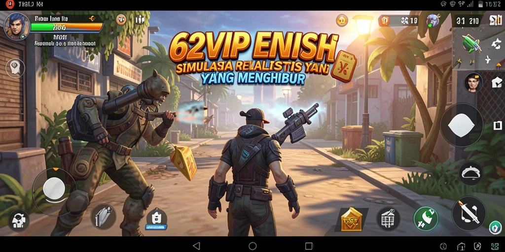 Tampilan gameplay 62VIP yang menakjubkan dan mendetail.