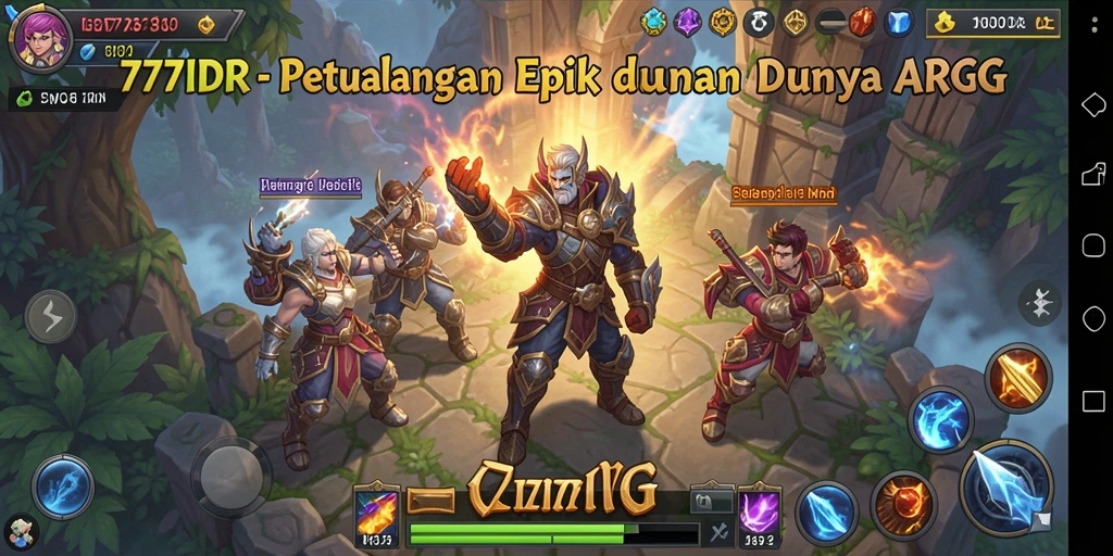 Screenshot menunjukkan aksi seru dalam permainan ARPG 777IDR.