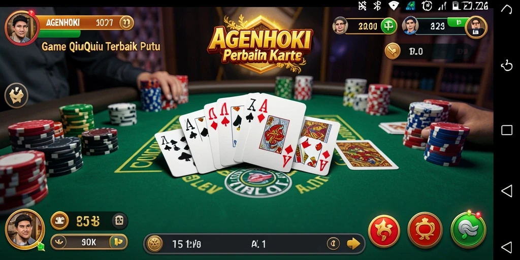 Gameplay QiuQiu yang seru dan interaktif dalam AGENHOKI.