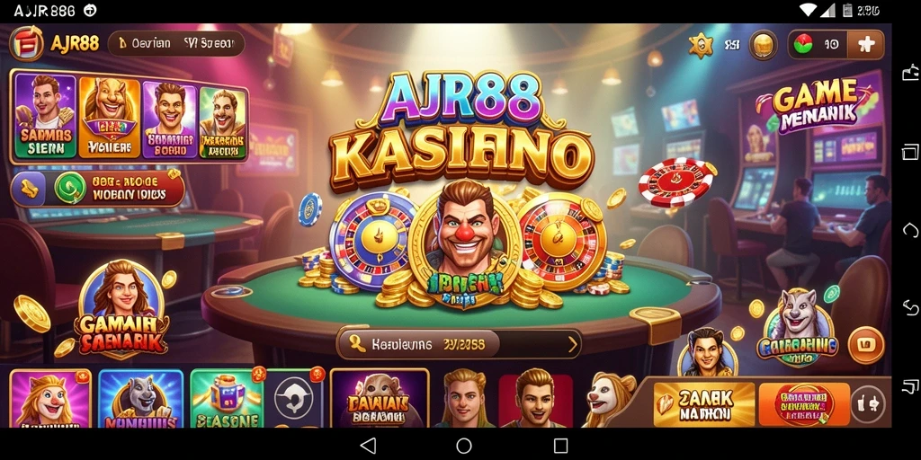 Screenshot gameplay AJR88 menampilkan aksi seru permainan Kasino.