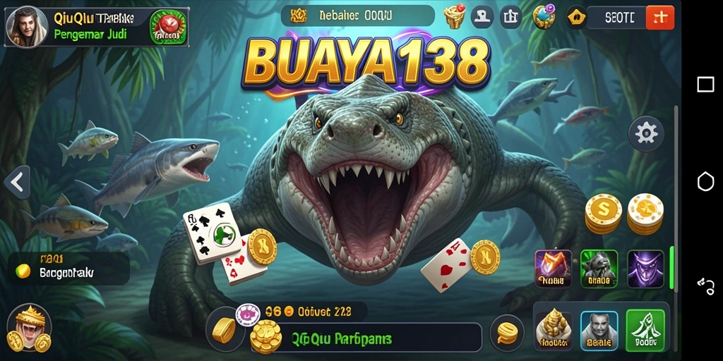 Tampilan gameplay menarik dari permainan QiuQiu BUAYA138.