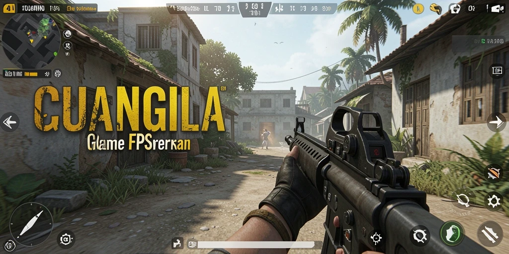Screenshot gameplay CUANGILA menampilkan aksi tembak-menembak yang mendebarkan.