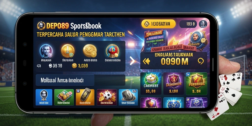 Tampilan gameplay DEPO89 yang menampilkan taruhan olahraga langsung.