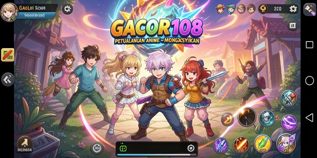 Tampilan gameplay GACOR108 yang menampilkan karakter Anime yang dinamis.