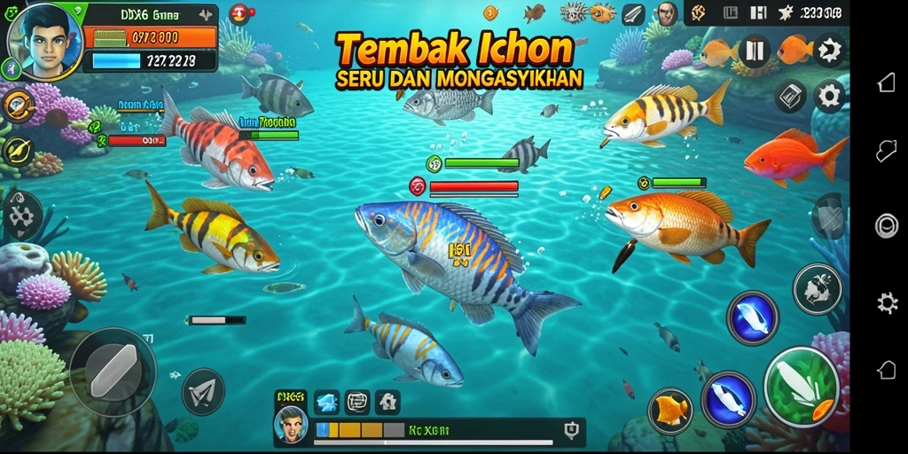 Tampilan gameplay seru dalam game Tembak Ikan IDX66.