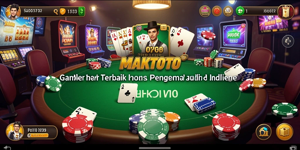 Screenshot gameplay MAKTOTO menampilkan suasana pertandingan poker yang seru.