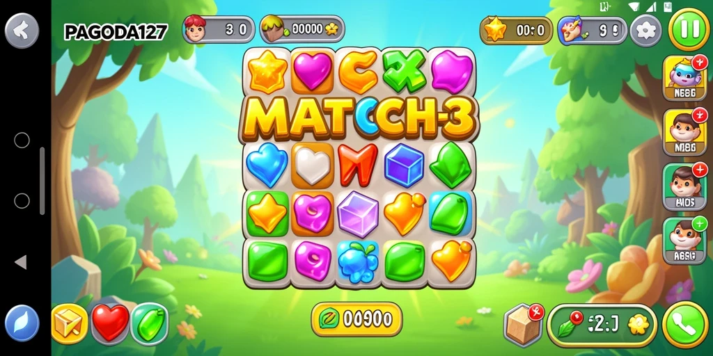 Tampilan gameplay seru dari PAGODA127 yang penuh warna.