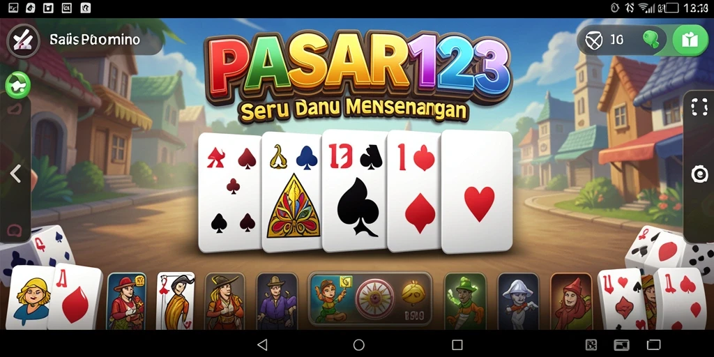 Screenshot gameplay PASAR123 yang menggambarkan serunya bermain Domino.