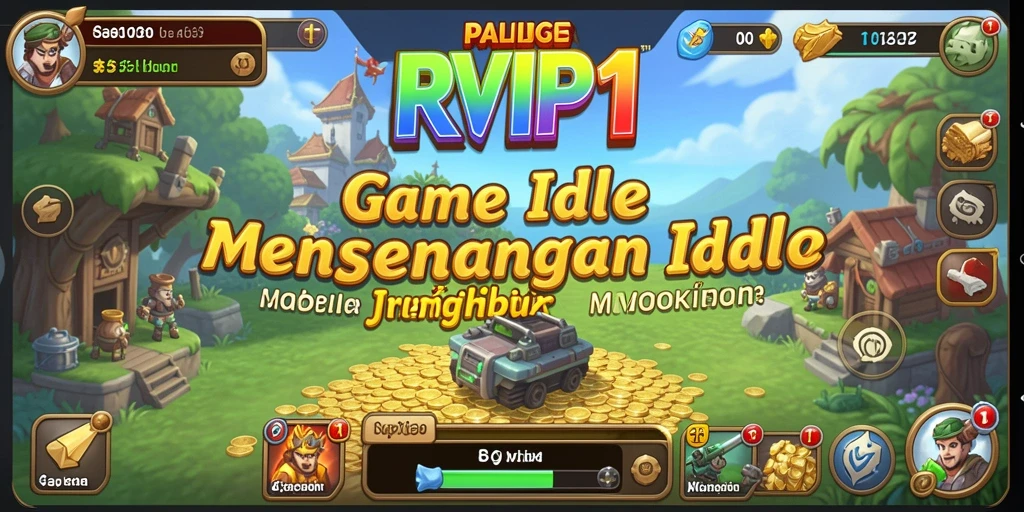 Screenshot utama RVIP1 menampilkan gameplay Idle yang menghibur dan menantang.